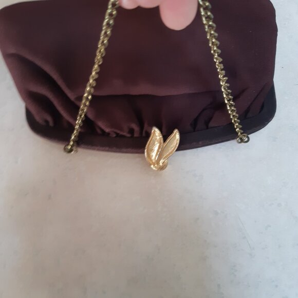 Small Vintage Fabric wristlet evening bag - Picture 3 of 9